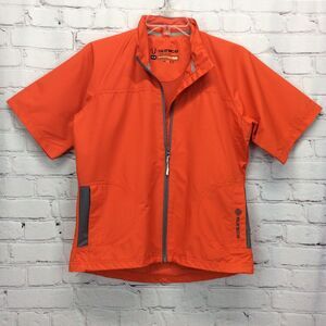 Sunice Sport X20 Jacket Women's Size M Orange/Gray Full Zip Short Sleeve Vented